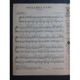 YOUMANS Vincent Hallelujah! Piano 1927