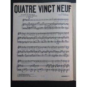 LARRIEU Pierre Quatre Vingt Neuf Chant Piano 1927