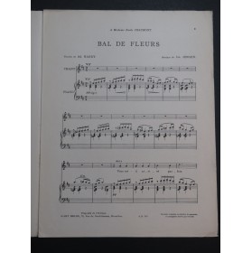 JONGEN Joseph Bal de Fleurs Chant Piano