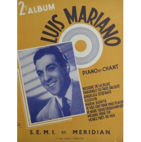 Album No 2 Luis Mariano 9 Pièces Chant Piano 1948