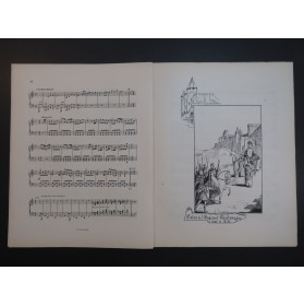 DUPUY Auguste La Cité de Carcassonne Dédicace Chant Piano 1913