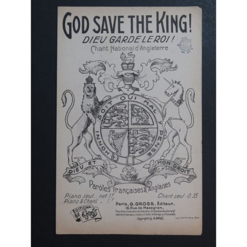 God Save the King Chant National d'Angleterre Chant