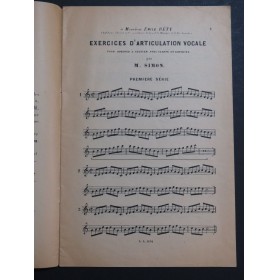 SIMON M. Exercices d'Articulation Vocale Solfège 1944