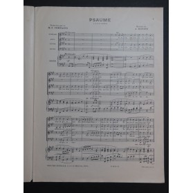 RAVIZÉ A. Psaume à quatre voix mixtes Chant Orgue 1932
