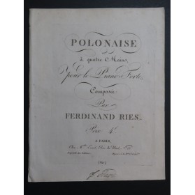 RIES Ferdinand Polonaise Piano 4 mains ca1818