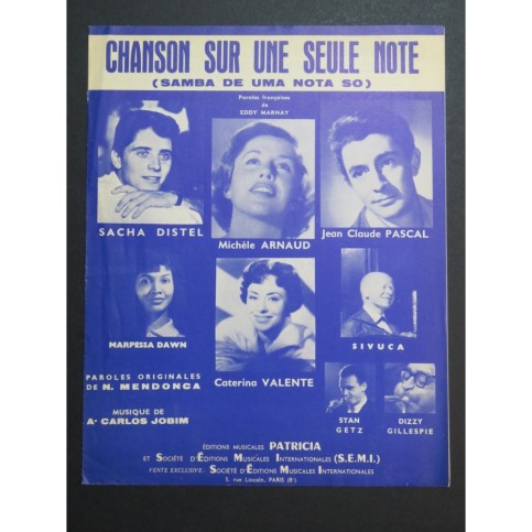 Chanson sur une seule note One Note Samba Jobim Chant Piano 1961