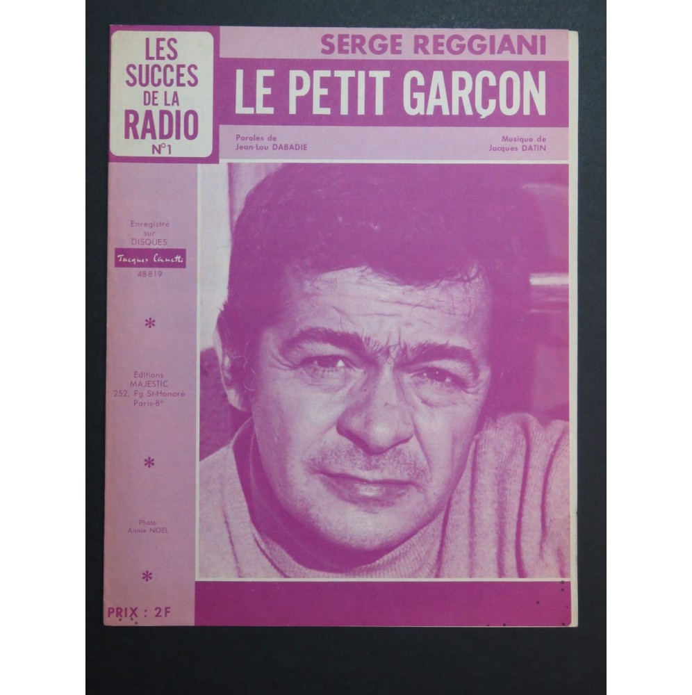 Le Petit Garçon Serge Reggiani Chant Piano 1967