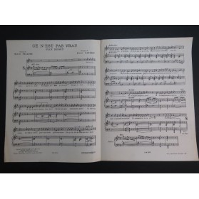 LARRIEU Pierre Ce n'est pas vrai ! Chant Piano 1927