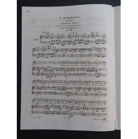 UCCELLI Il Menestrello Arietta Chant Piano ca1840
