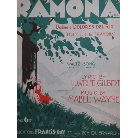 WAYNE Mabel Ramona Chant Piano 1929