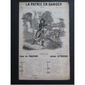 La Patrie en Danger Henri Streich Chant Guitare ca1830