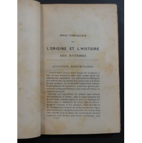 KAWCZYNSKI Maximilien Essai Comparatif Origine et Histoire des Rythmes 1889
