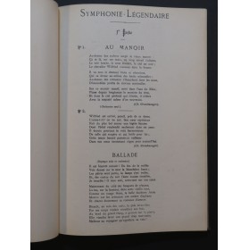 GODARD Benjamin Symphonie Légendaire Chant Piano ca1890