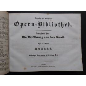 MOZART W. A. 5 Opéras en allemand Chant Piano XIXe