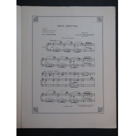 SCARLATTI Alessandro Deux Ariettes Chant Piano