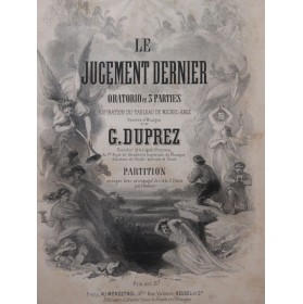 DUPREZ Gilbert-Louis Le Jugement Dernier Oratorio Chant Piano 1869