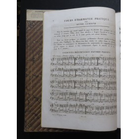 LEMOINE Henry Traité d'Harmonie Pratique et Théorique ca1835