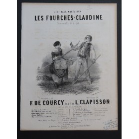 CLAPISSON Louis Les Fourches Claudine Chant Piano 1851