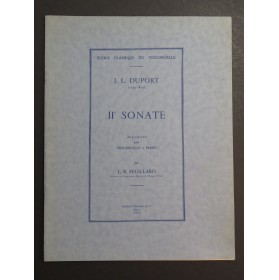 DUPORT J. L. Sonate No 2 Piano Violoncelle 1933
