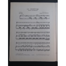 DE GROSSI Eugène La Ceinture Chant Piano 1909
