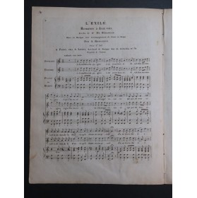 ROMAGNESI Antoine L'Exilé Chant Piano ou Harpe ca1820
