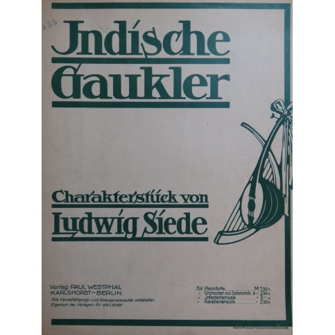 SIEDE Ludwig Indische Gaukler Piano 1911