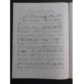 PLANTADE Charles Le Retour de Pierre Chant Piano ca1830