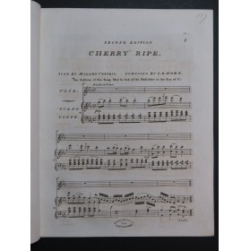 HORN C. E. Cherry Ripe Chant Piano ca1840