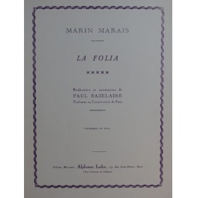 MARAIS Marin La Folia Piano Violoncelle
