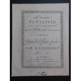 STEIBELT Daniel Fantaisie No 2 Dansomanie Piano ca1800