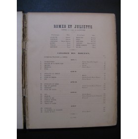 GOUNOD Charles Roméo et Juliette Opéra Piano 4 mains ca1890