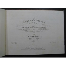 MERCADANTE Saverio Elena da Feltre Sinfonia Opéra Piano 4 mains 1838