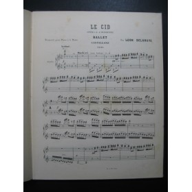 MASSENET Jules Le Cid Ballet Piano 4 mains 1892