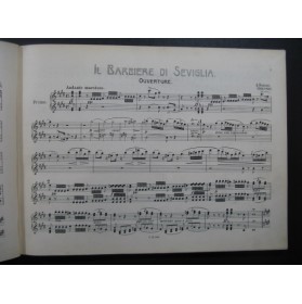 ROSSINI G. Der Barbier von Sevilla Opera Piano 4 mains 1901