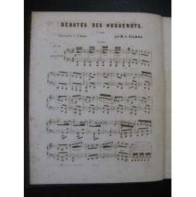 DE VILBAC Renaud Beautés des Huguenots 3 Suites Piano 4 mains ca1860