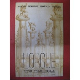 L'ORGUE Revue N° 189 Janvier Mars 1984