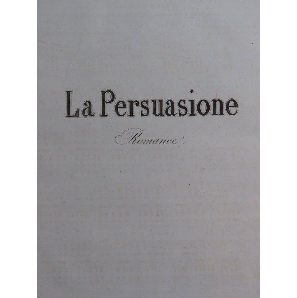 CAPECELATRO Vincenzo La Persuasione Chant Piano ca1830