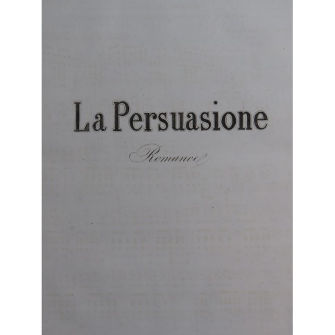 CAPECELATRO Vincenzo La Persuasione Chant Piano ca1830
