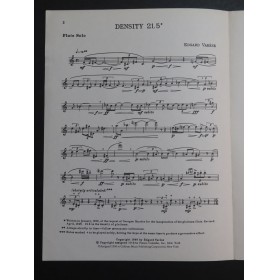 VARÈSE Edgard Density 21.5 Flûte 1966