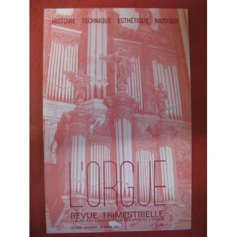 L'ORGUE Revue No 196 Octobre Décembre 1985