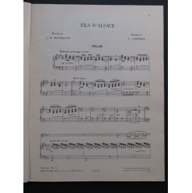 LÈMPÈRS Léo Fils d'Alsace Chant Piano 1918