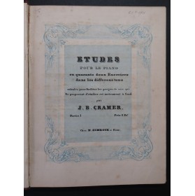 CRAMER Jean-Baptiste Etudes 84 Exercices Piano ca1820