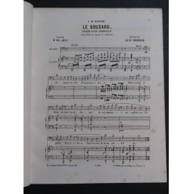 BORDÈSE Luigi Le Soudard Chant Piano ca1865