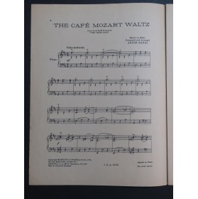 KARAS Anton The Café Mozart Waltz Piano 1949