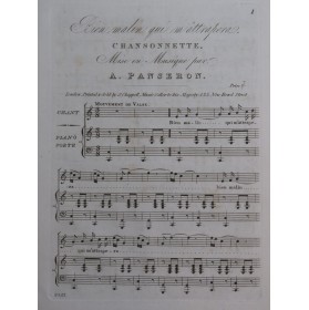 PANSERON Auguste Bien malin qui m'attraperas Chant Piano ca1830