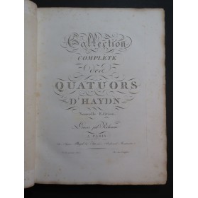 HAYDN Joseph Collection Complète des Quatuors Violon Alto Violoncelle ca1805