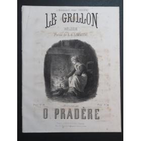 PRADÈRE O. Le Grillon Chant Piano ca1866