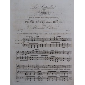 CHORON Alexandre La Sentinelle Chant Piano ou Harpe ca1830