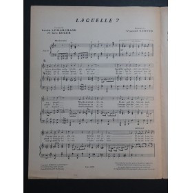 SCOTTO Vincent Laquelle ? Chant Piano 1928