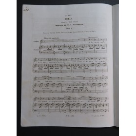 MEYERBEER G. Nella Canzona Chant Piano ca1840